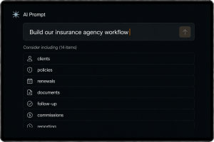 CaptaIMS insurance agency workflow software for organizing clients, policies, renewals, documents, and follow-ups